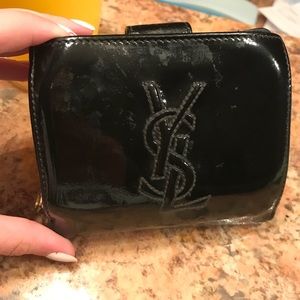 YSL Textured Patent Belle De Jour Wallet